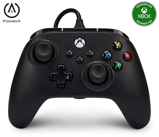 PowerA Nano Enhanced Wired Controller for Xbox Series X|S - Black, portable, compact, gamepad, wired video game controller, gaming controller, works with Xbox One and Windows 10/11, Officially Licensed for Xbox, Compact, Smaller, Portable